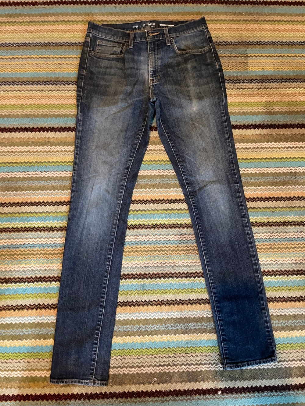urban pipeline Men’s Slim Straight Jeans - Dark Blue Wash